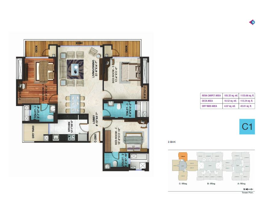 Adani Heights C1  Plan