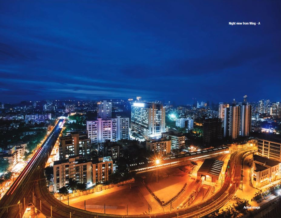 Adani Heights Night View from Wing A