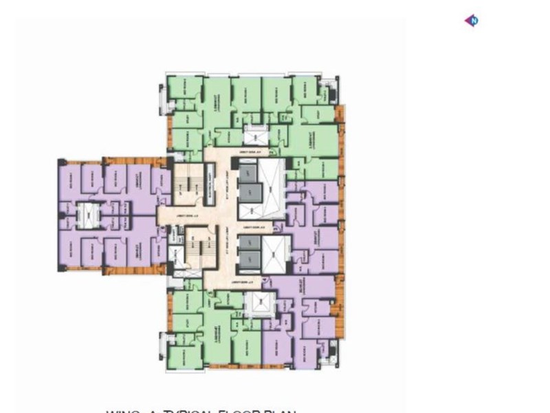 Adani Heights Typical Floor Plan of Wing A