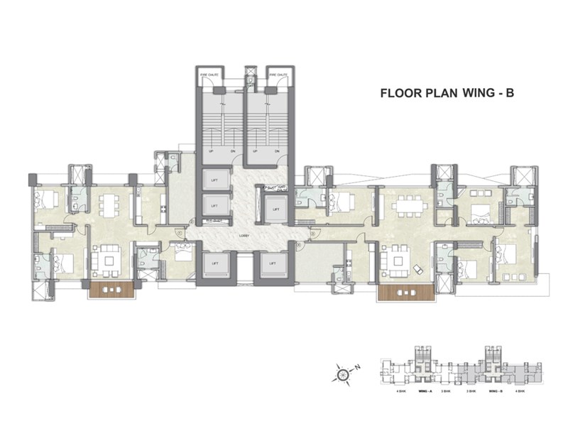 Kalpataru Avana Typical Floor Plan Wing B