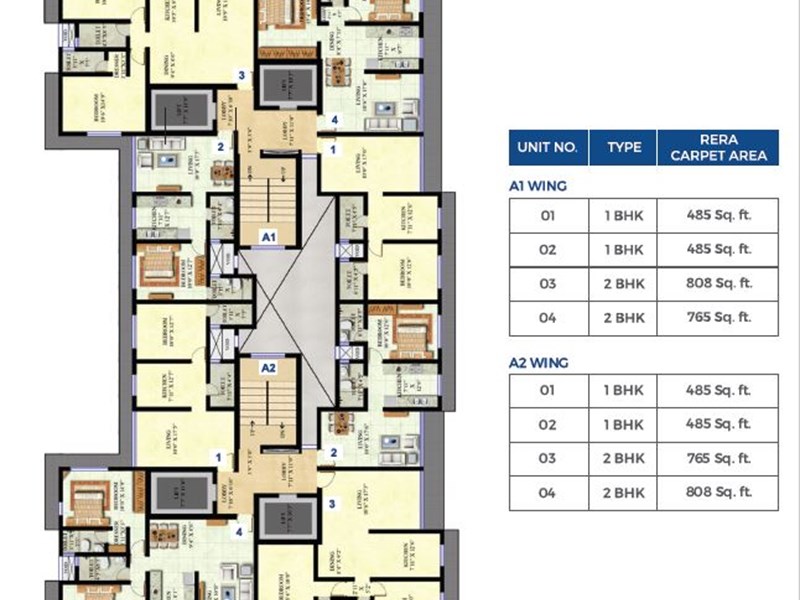 Swaroop Residency Typical Floor Plan Wing A