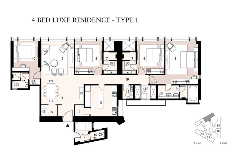 Lodha Trump Tower 4BHK Luxe Type 1
