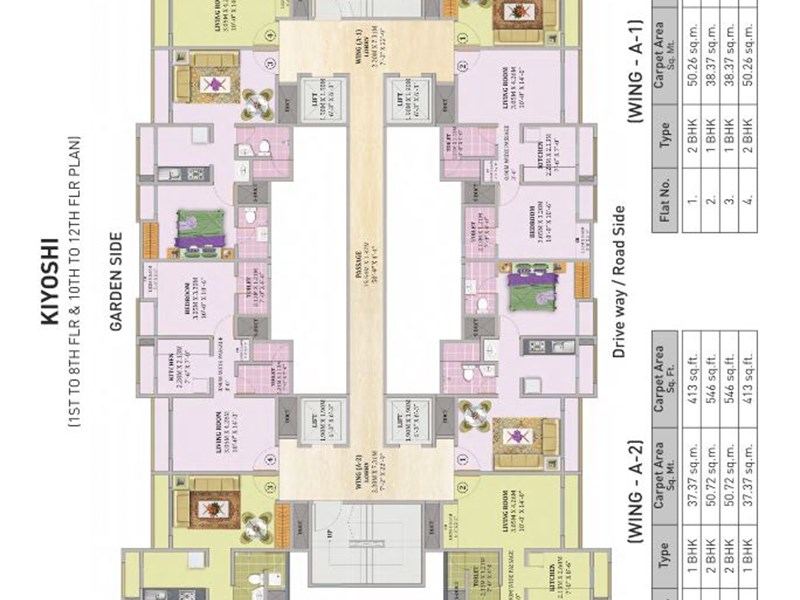 Puraniks Aarambh Kiyoshi Typical Floor Plan