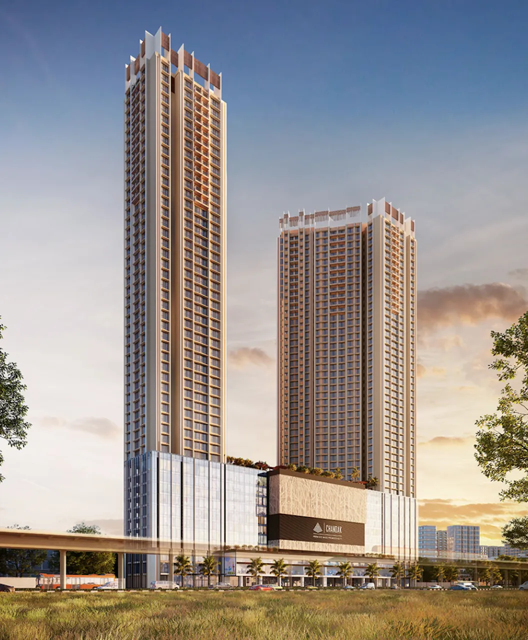 2 BHK Semi Furnished in Chandak Greenairy , Borivali East