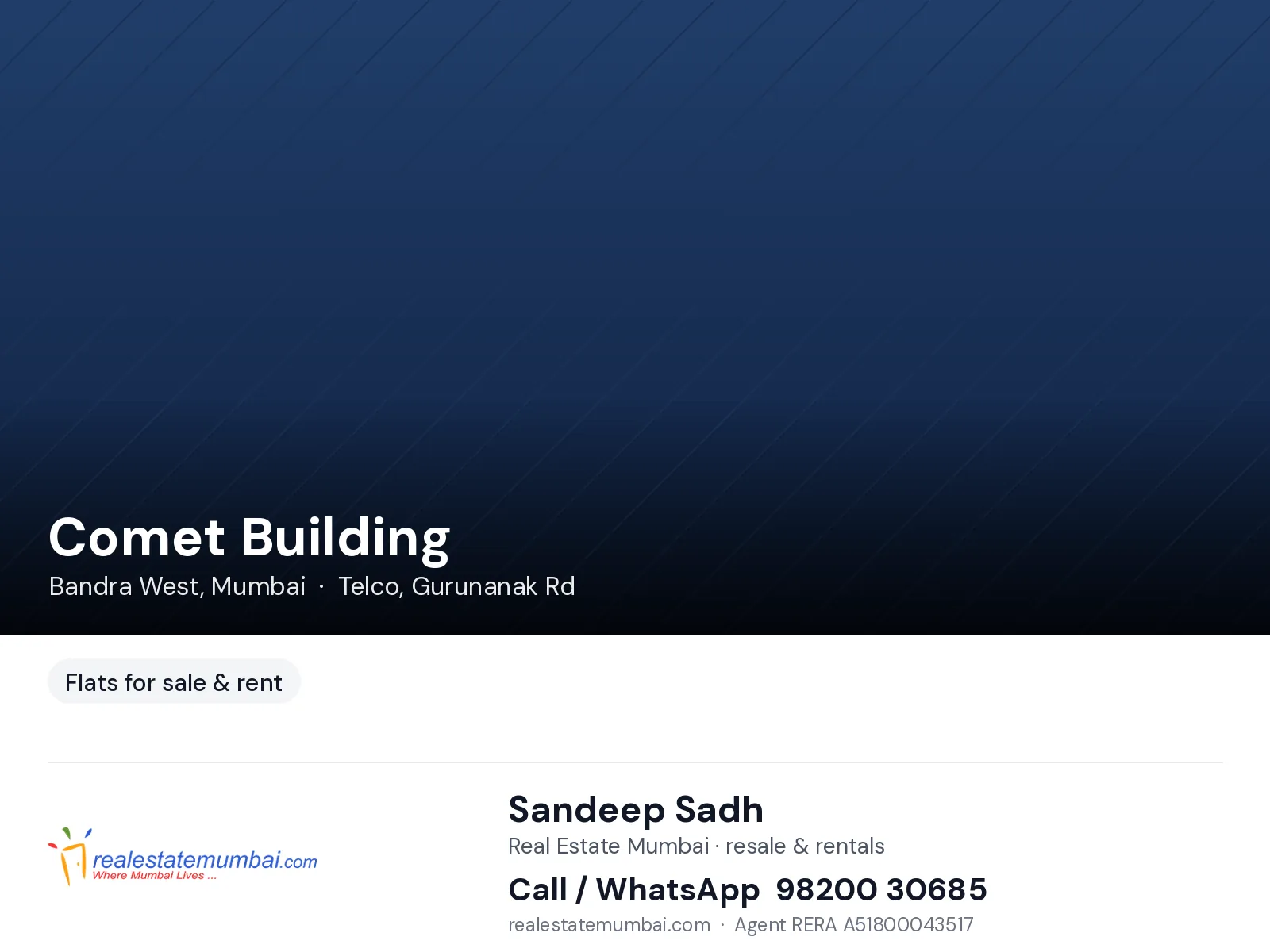 Office Unfurnished in Comet Building, Bandra West