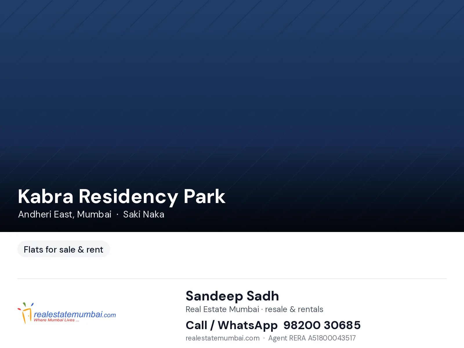 Office Unfurnished in Kabra Residency Park, Andheri East