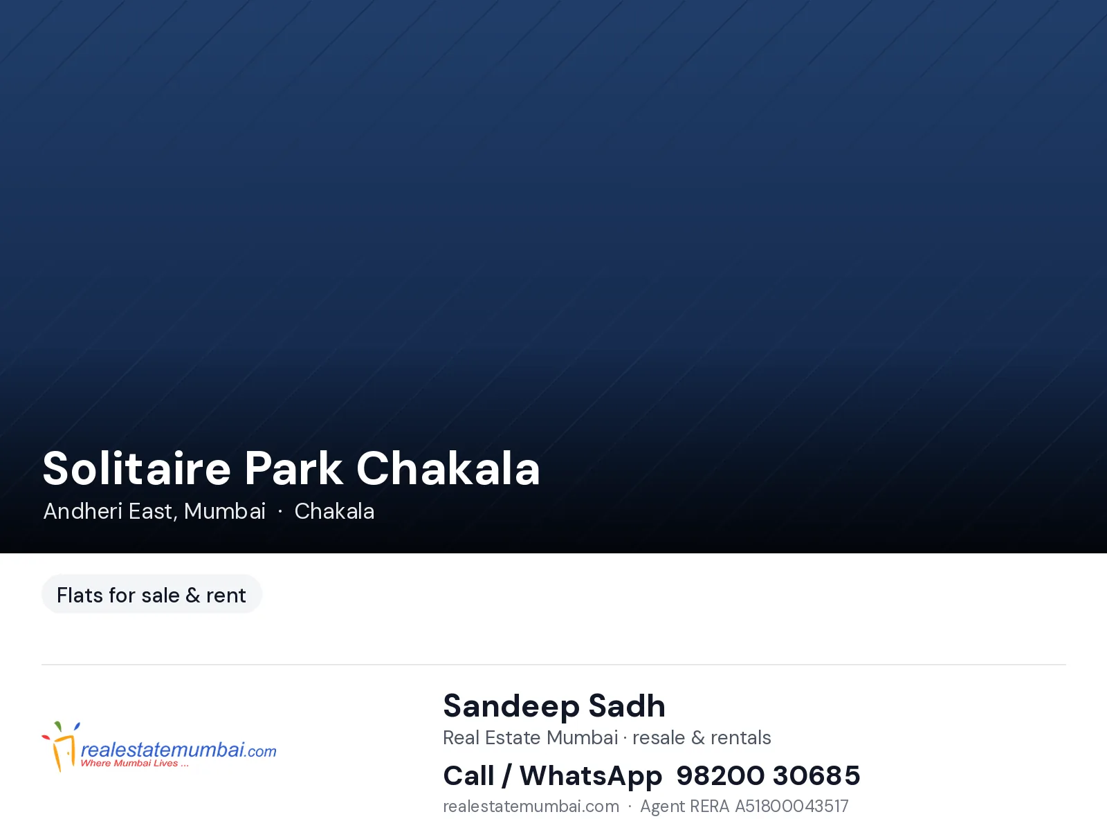Office Fully Furnished in Solitaire Park Chakala, Andheri East
