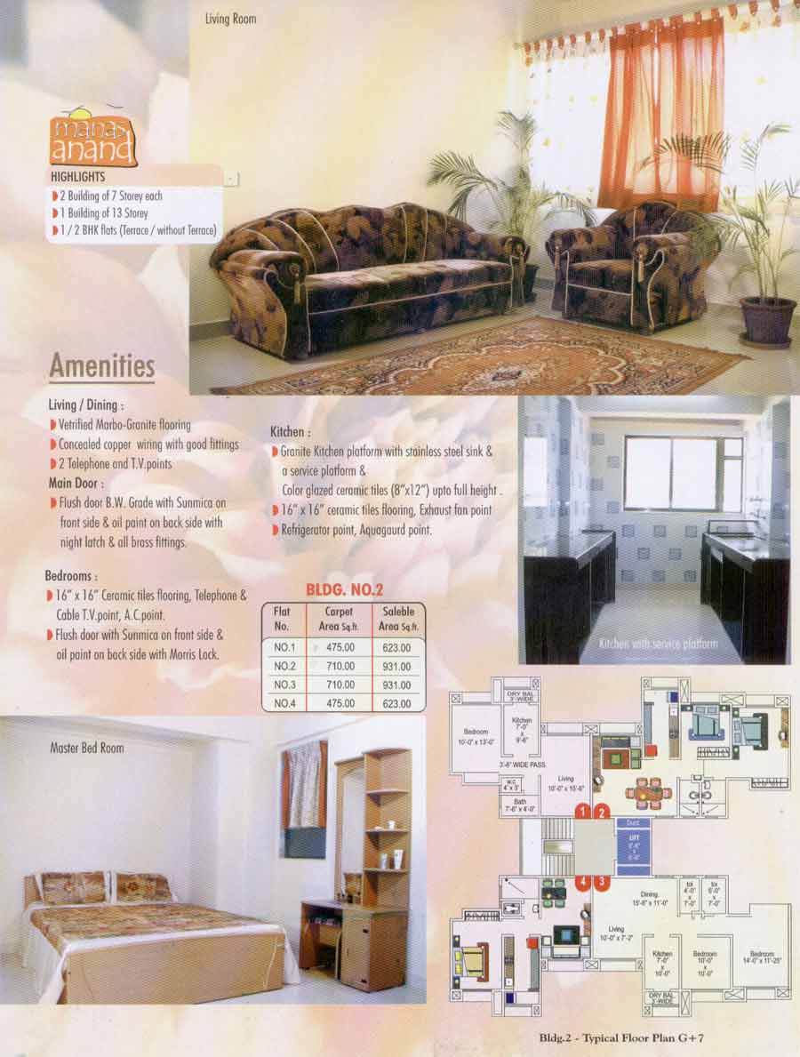 2 BHK Fully Furnished in Manas Anand, Thane West - Photo 3