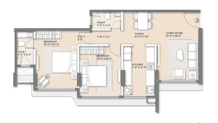 2 BHK Arkade Nest, Mulund West — for Sale