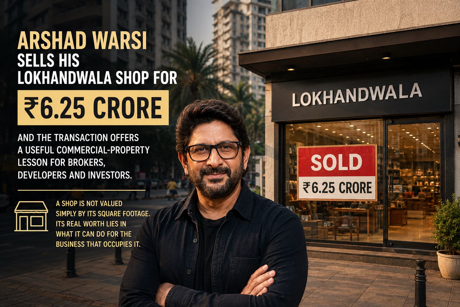 Arshad Warsi Sells Andheri West Shop in βΉ6.25 Crore Deal