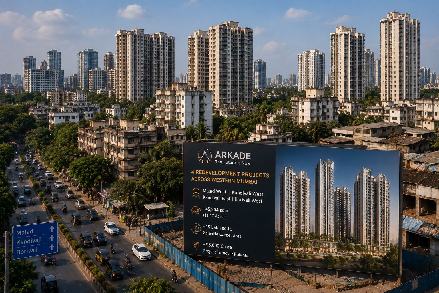 Arkade Developers Add ₹5,000 Crore Redevelopment Projects in Western Mumbai