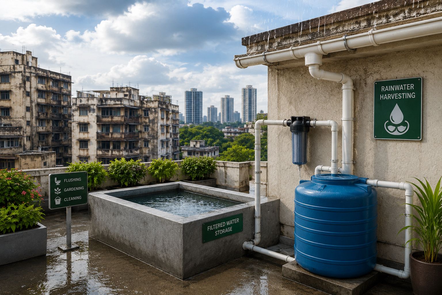 Maharashtra Links Rainwater Harvesting to Old Building Safety