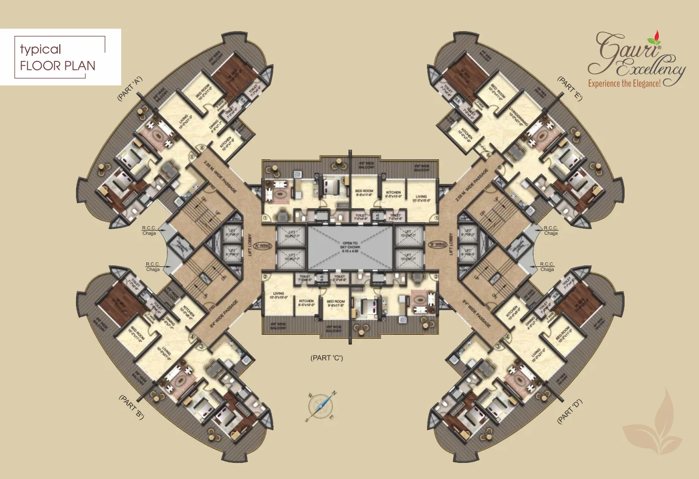 Gauri Excellency, Kandivali West — floor plan 1