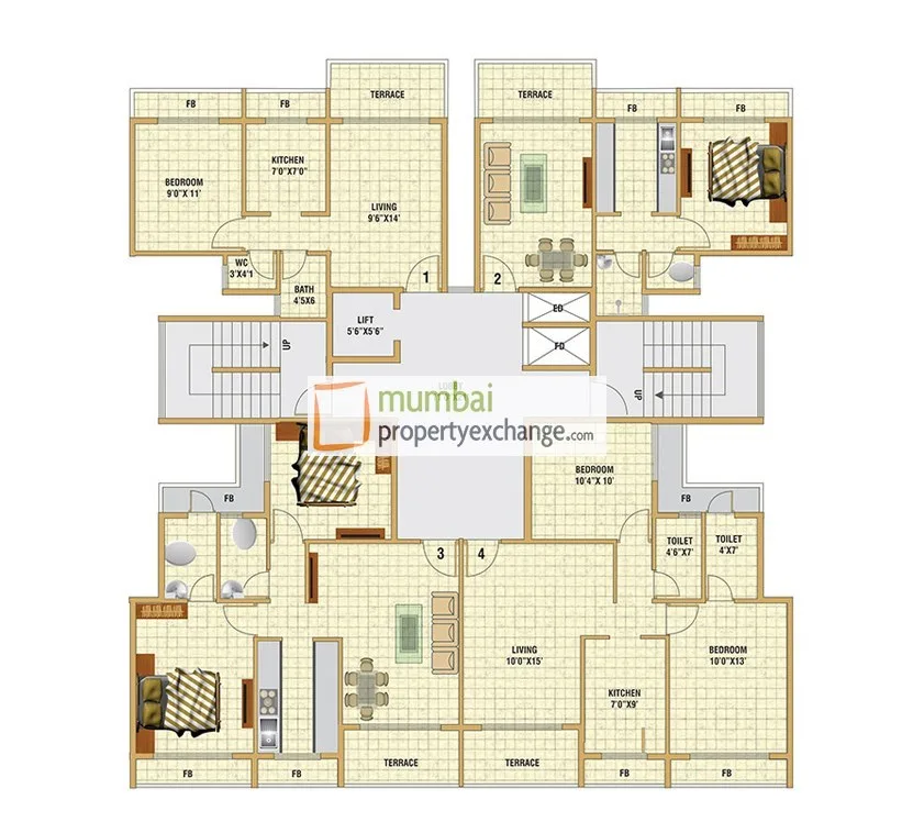 Satyam Aura, Ulwe — floor plan 1
