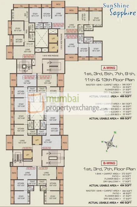 Sunshine Sapphire, Vasai — floor plan 1