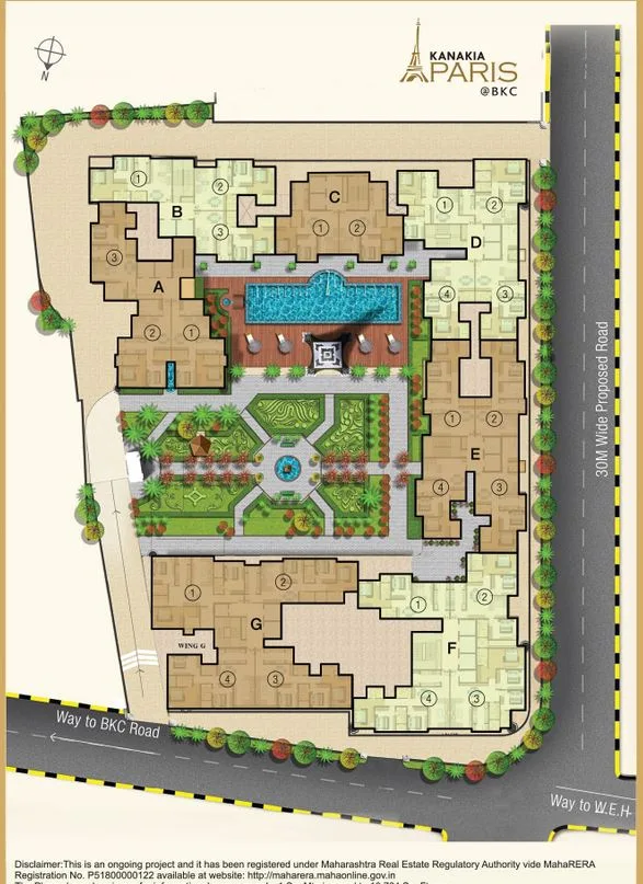 Kanakia Paris, Bandra East — floor plan 1