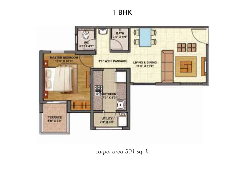 Palava - Uno H - O, Dombivli — floor plan 1