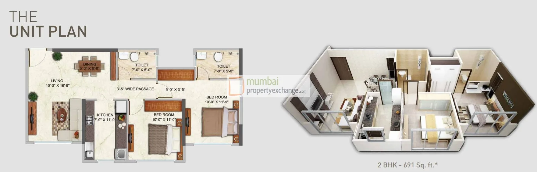 Sunrise D, Kandivali West — floor plan 1