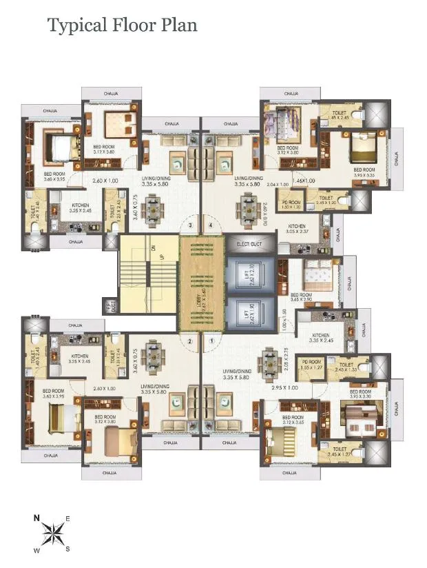 Lashkaria Empress, Andheri West — floor plan 1
