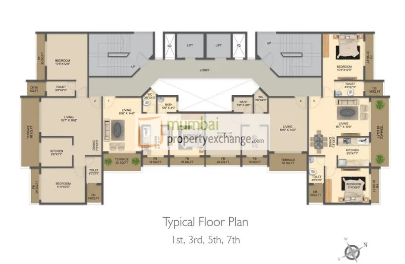 White Nest, Ulwe — floor plan 1