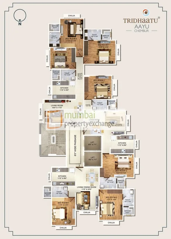 Tridhaatu Shobha Aayu, Chembur — floor plan 1