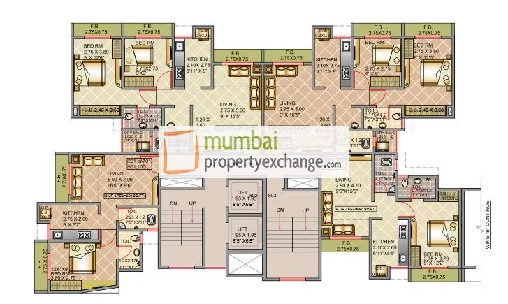 Green Avenue 1B, Thane West — floor plan 1