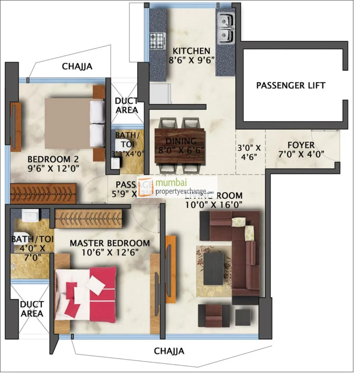 Gokul Dream, Borivali West — floor plan 1