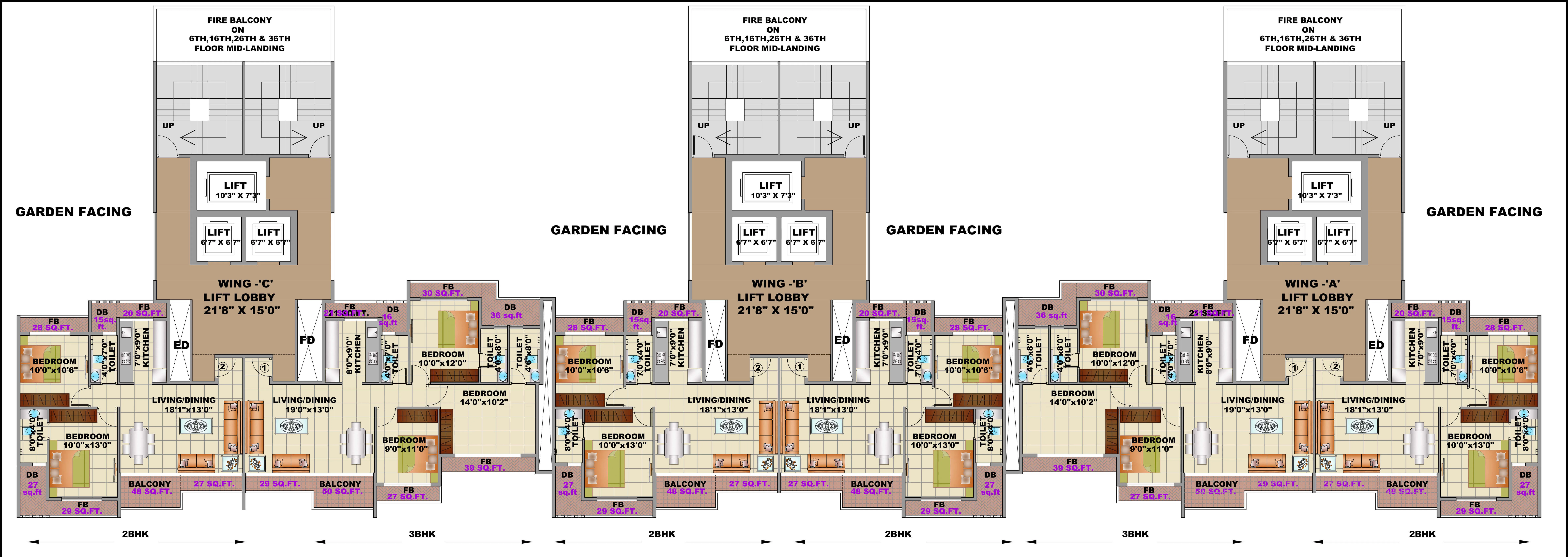 Bhagwati Eleganza, Ghansoli — floor plan 1