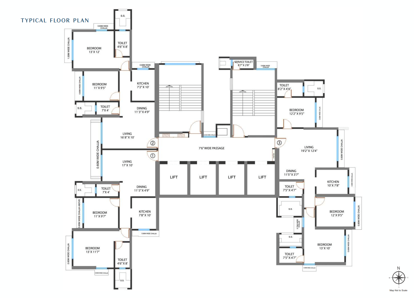 Vardhman Flora, Byculla — floor plan 1