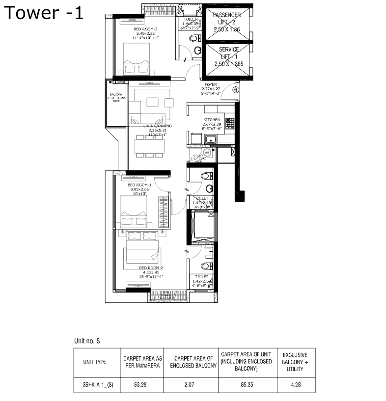 Serein Phase 1, Thane West — floor plan 1