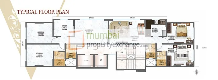 Viraj Bliss, Khar West — floor plan 1