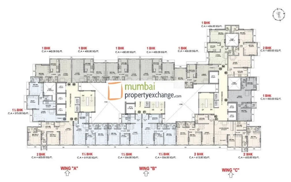 Neelyog Veydaanta, Ghatkopar West — floor plan 1