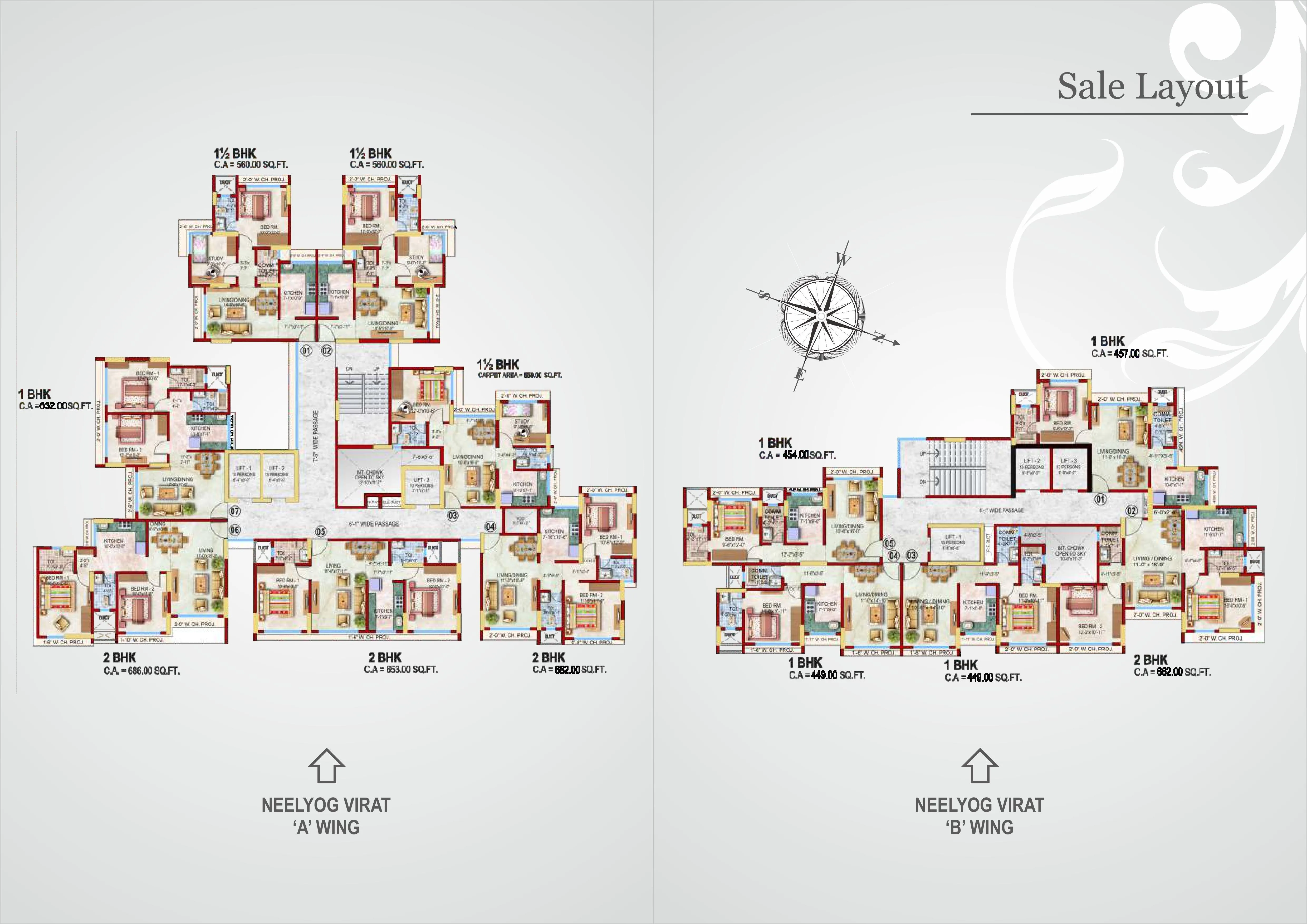 Neelyog Virat - B Wing, Malad East — floor plan 1