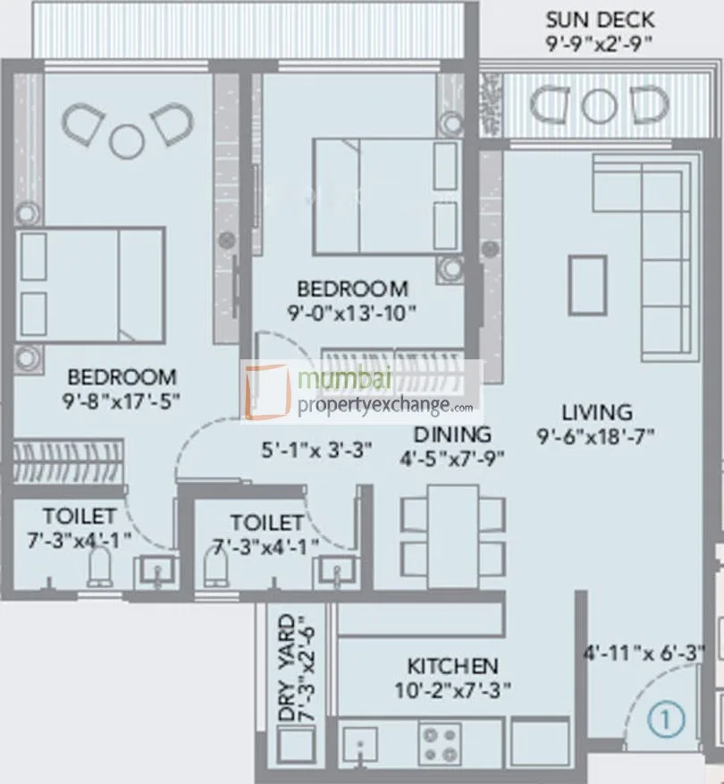 Rite Skyluxe, Chembur — floor plan 1