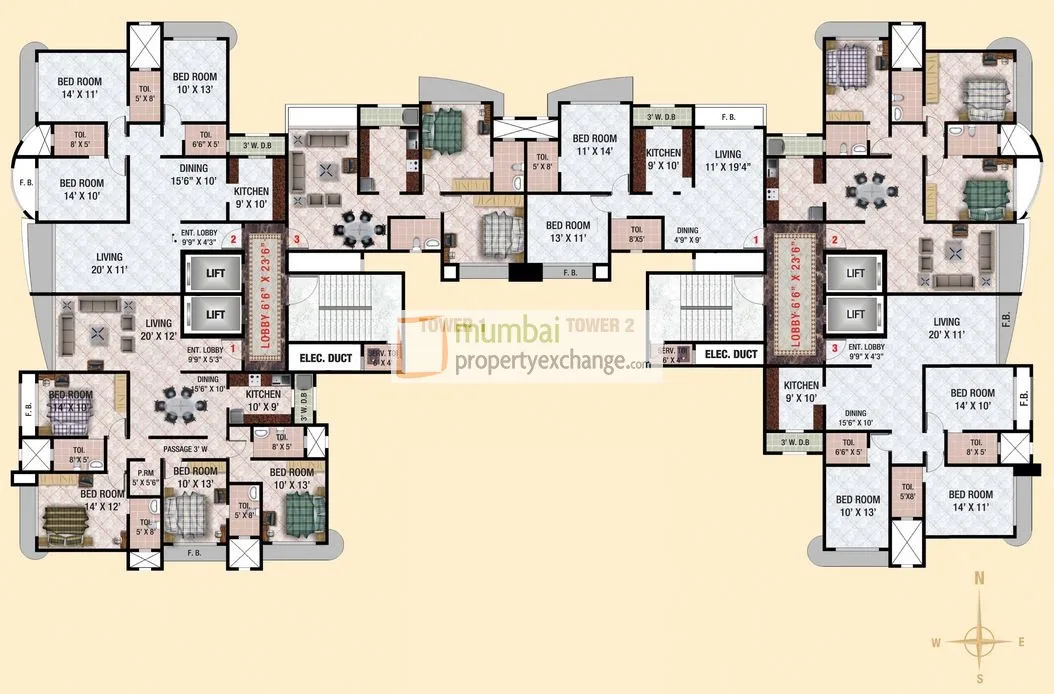 Poonam Heights, Goregaon West — floor plan 1