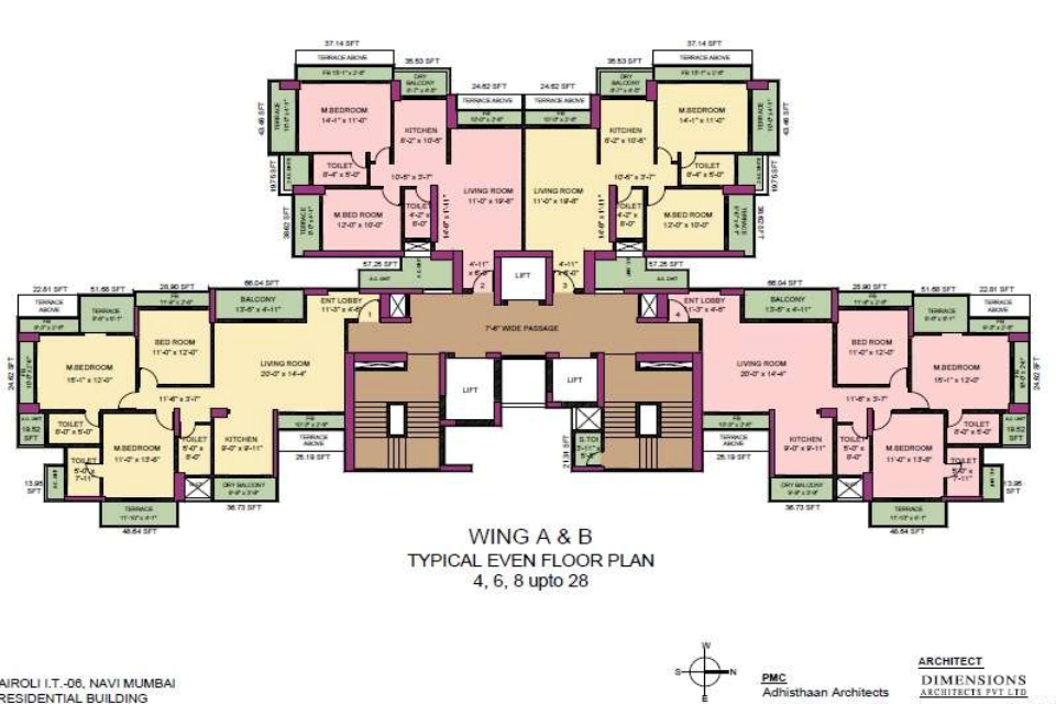 Newa Bhakti Park - Wing A, Airoli — floor plan 1