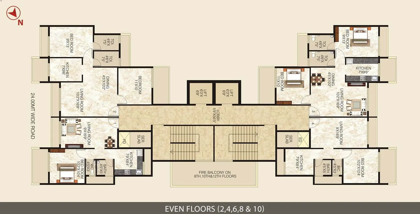 Skyways, Ulwe — floor plan 1