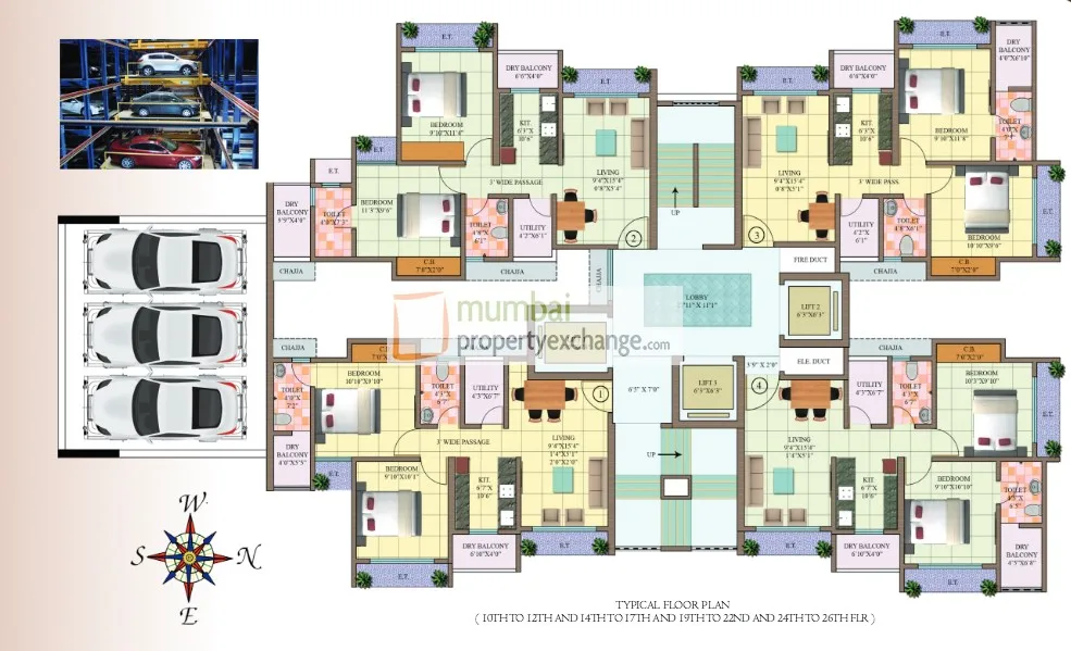 Puneet Kanchanganga Phase 2 Floor 26 To Floor 28, Vartak Nagar — floor plan 1