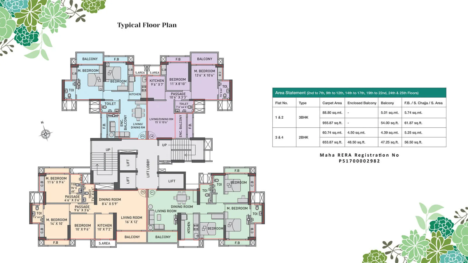 Silver Oak at Prestige Residency, Thane West — floor plan 1