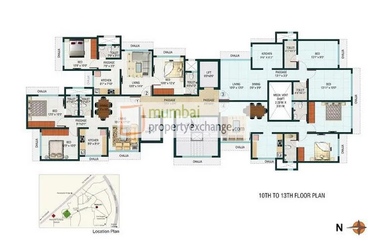 Romell Trimurti, Mulund East — floor plan 1