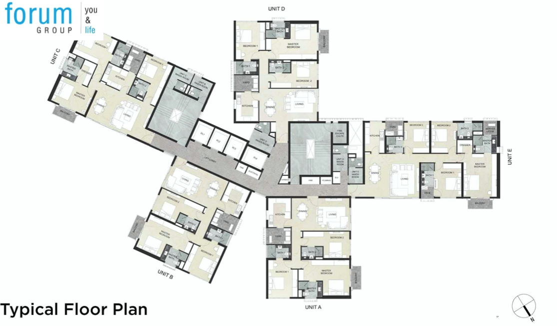 Serendipity, Bandra East — floor plan 1