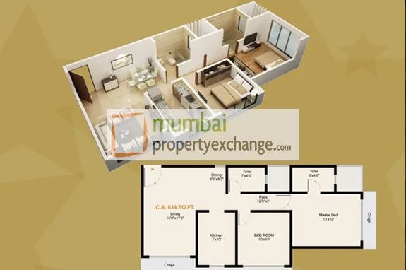 Ashwini Residency, Borivali West — floor plan 1