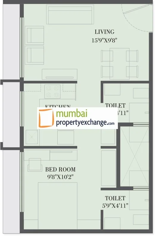 Shivam Aspire, Kandivali East — floor plan 1
