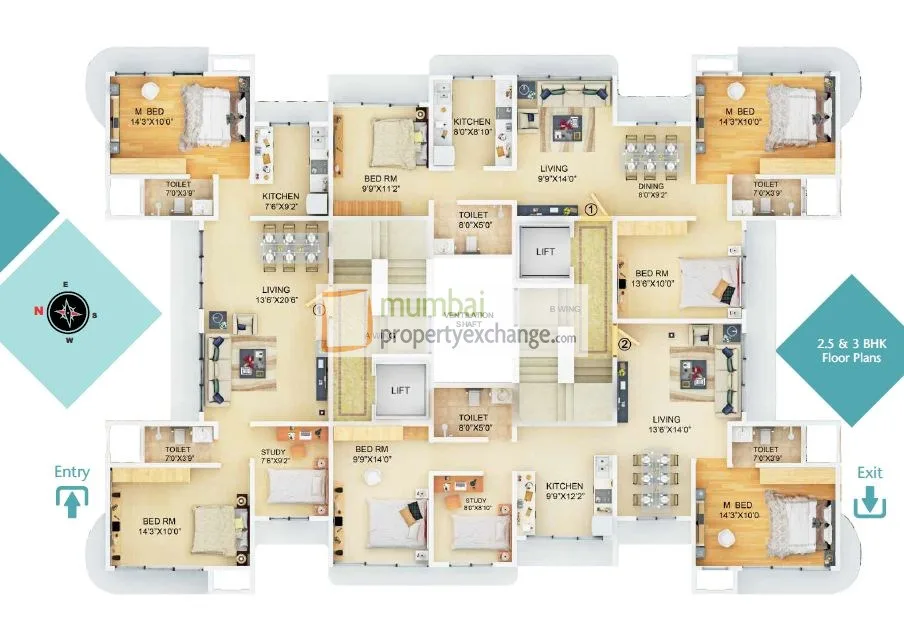 Aayush Aura, Chembur — floor plan 1