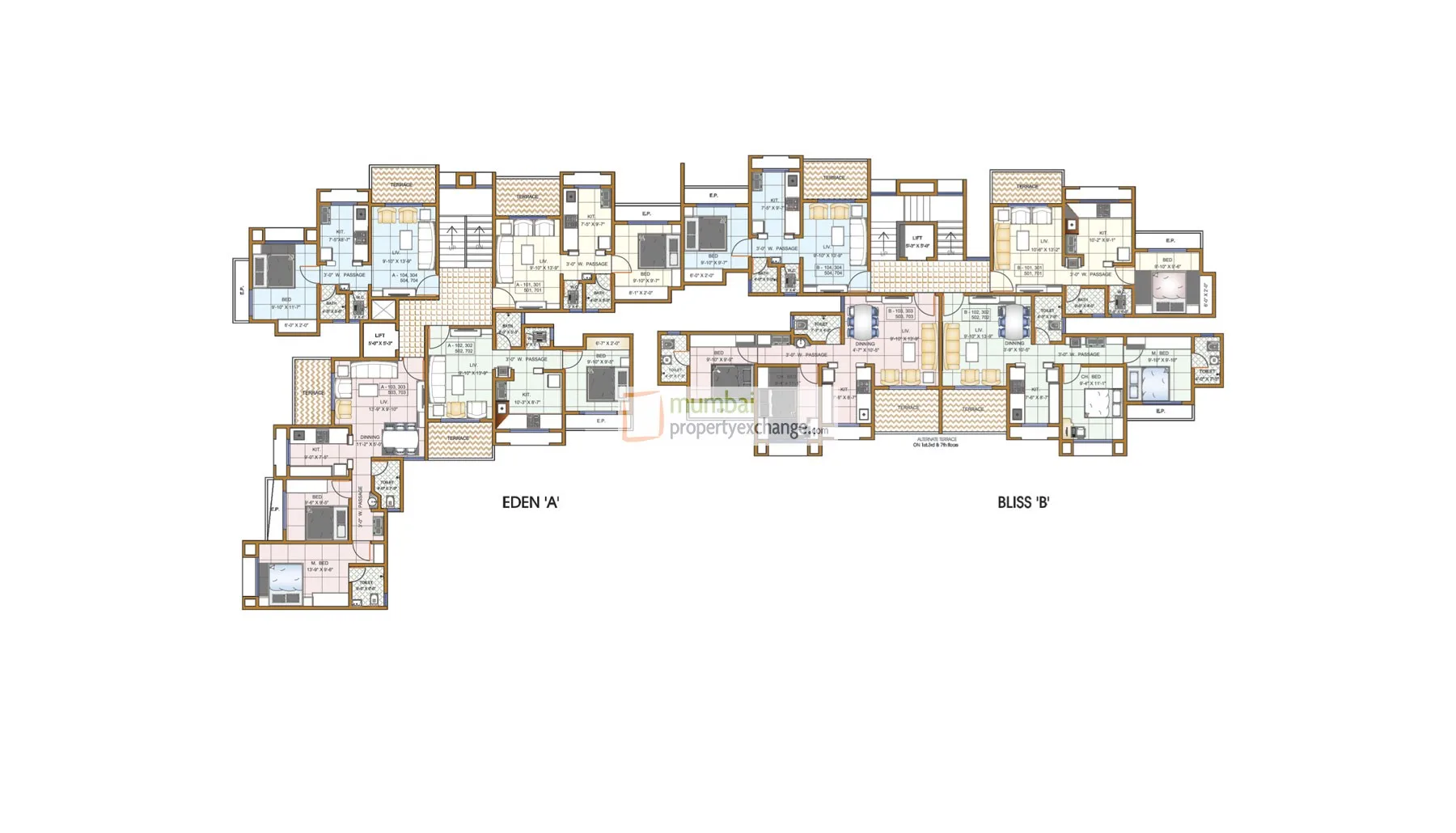 Charms Paradise, Titwala — floor plan 1