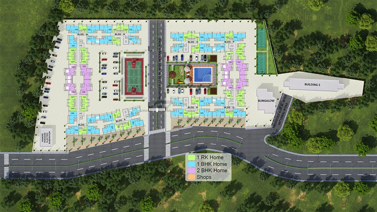 Haware Paradise, Kalyan — floor plan 1