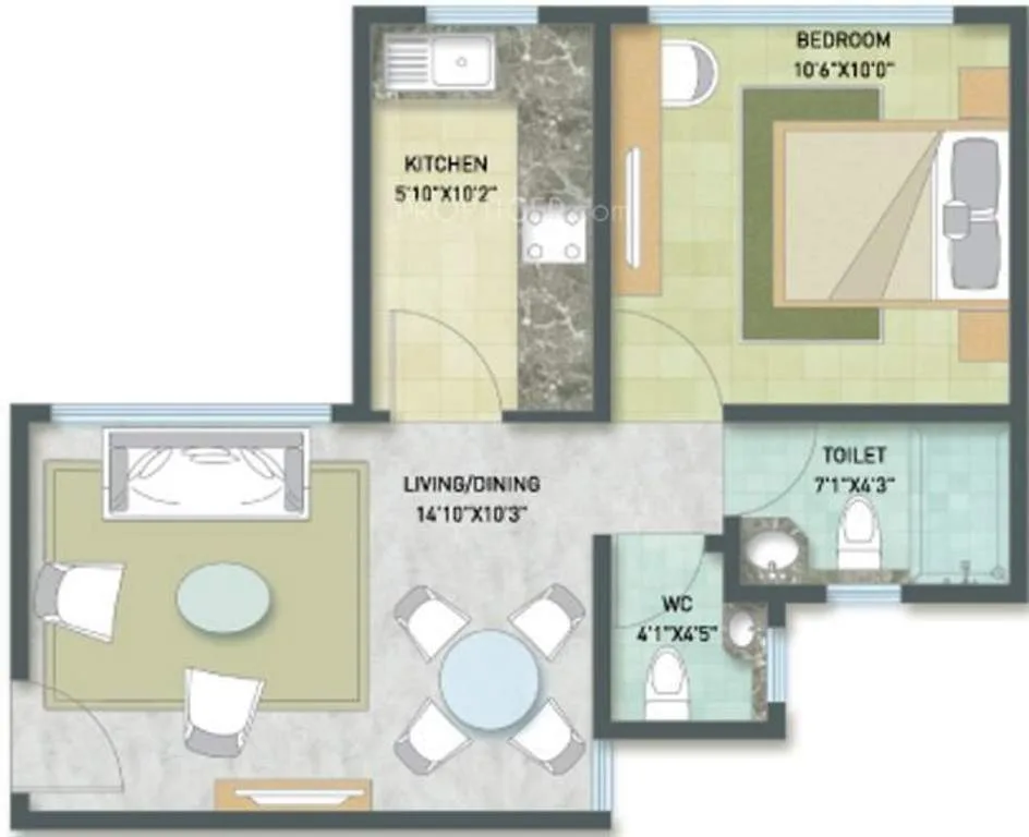 Indiabulls Savroli - 2, New Panvel — floor plan 1