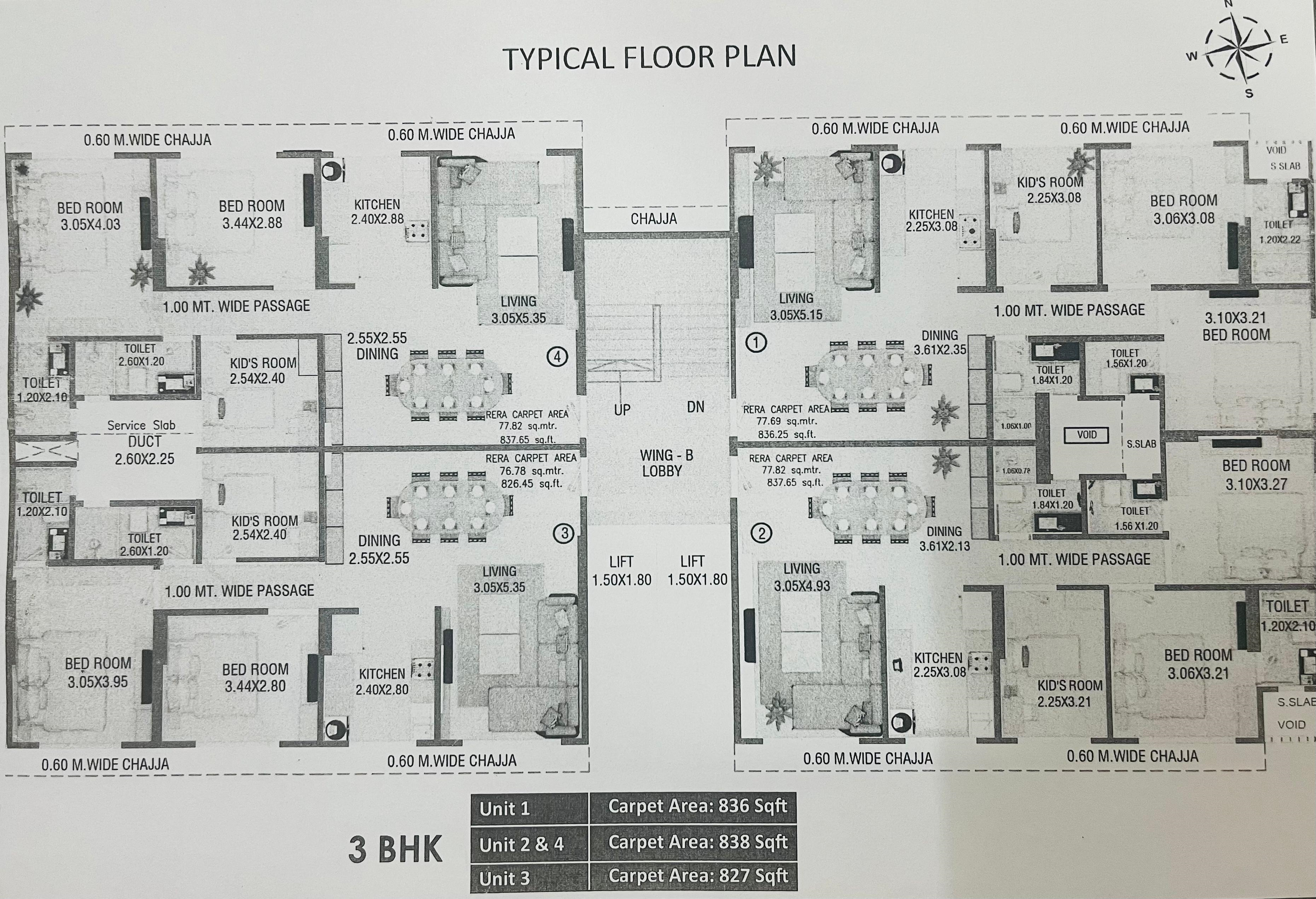 Pearl Heritage, Vile Parle East — floor plan 1