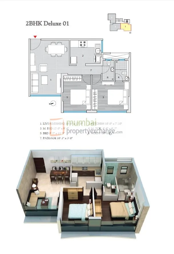 Sonas Tower, Parel — floor plan 1