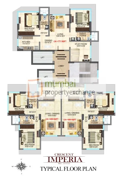Crescent Imperia, Santacruz East — floor plan 1